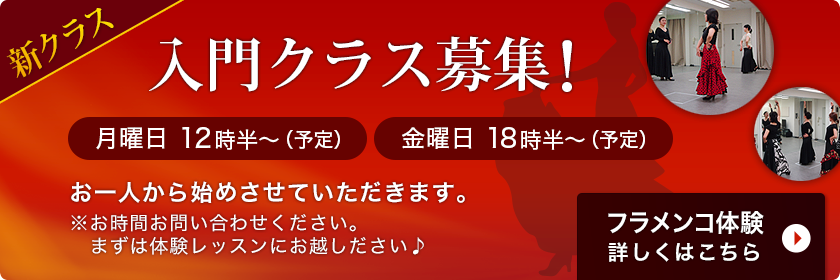 入門クラス募集いたします。 月曜日12時半～(予定) 金曜日18時半～(予定)